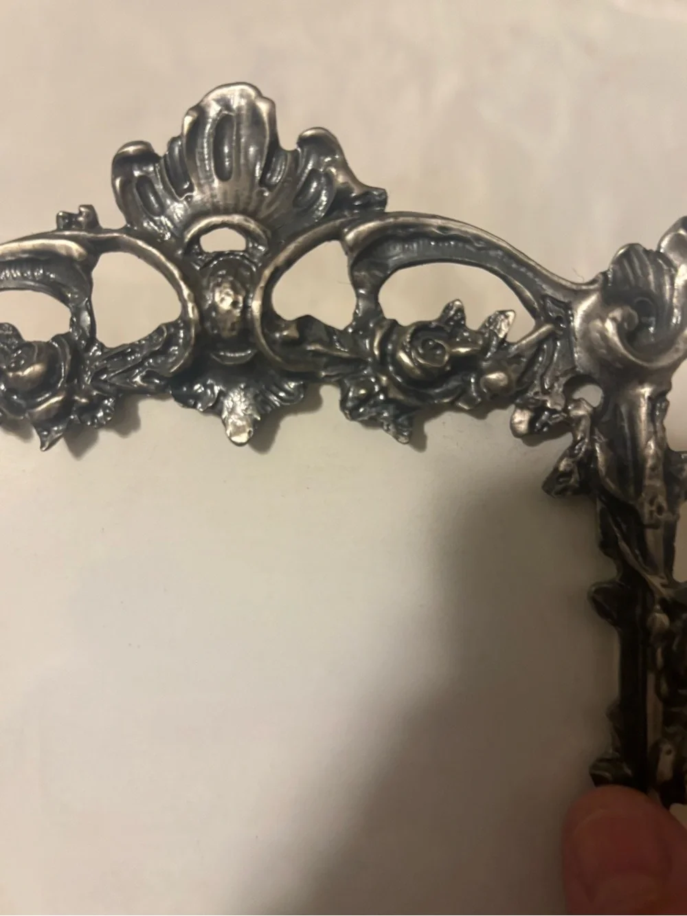 Ornate Victorian Style Decorative Photo Frame Pewter